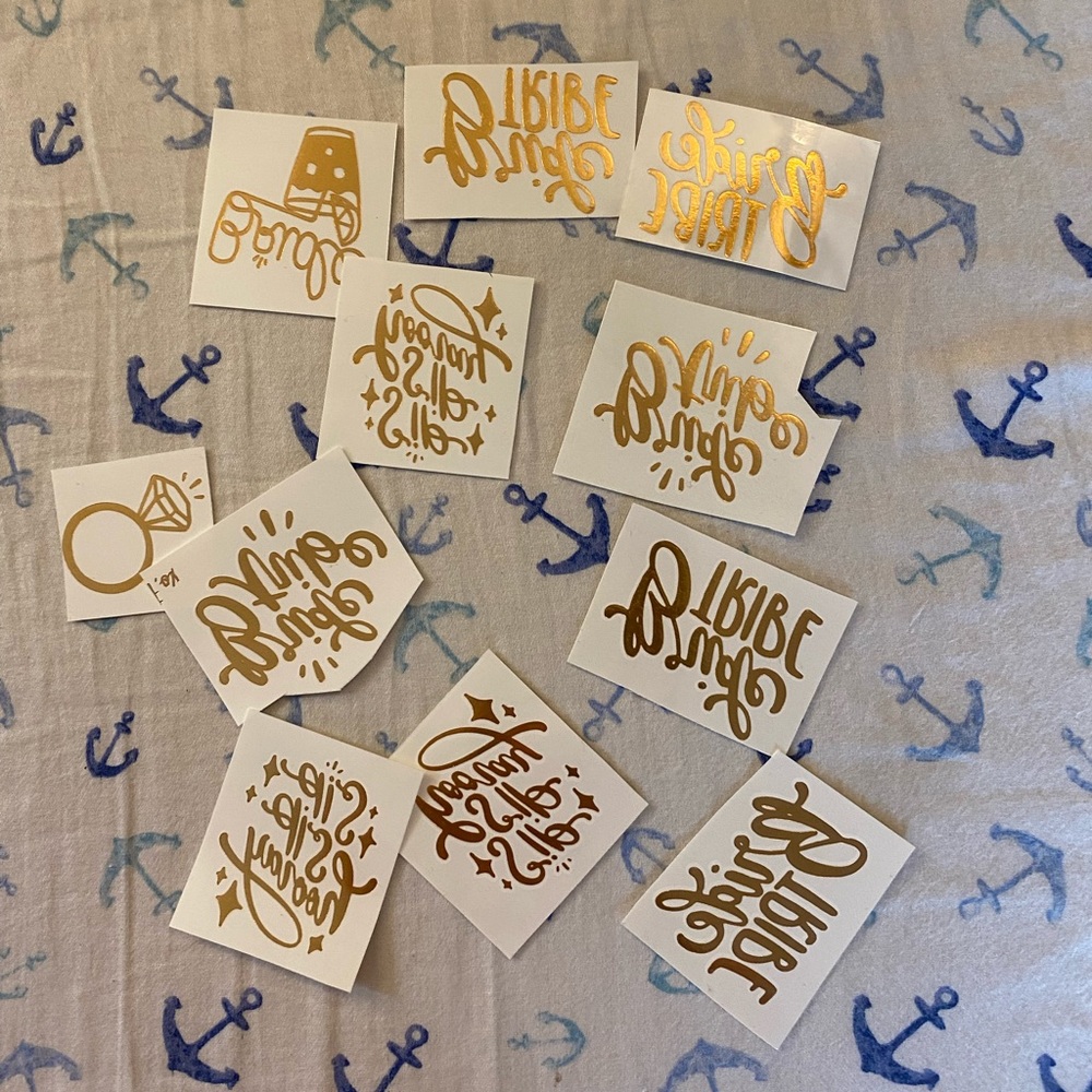 Bachelorette party temp tattoos
